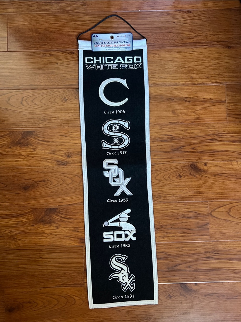 Chicago White Sox MLB Vintage Heritage Banner Wall Decor Evolution Logos
